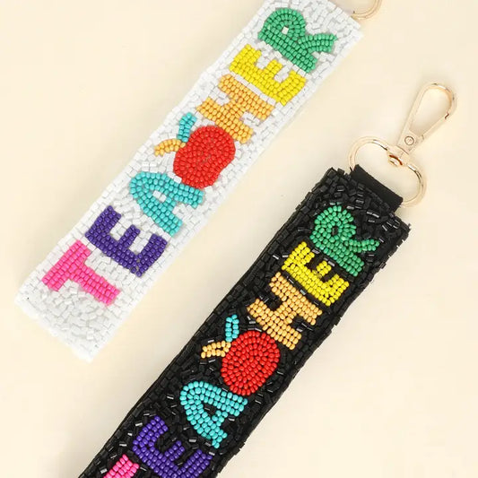 Beaded Teacher Keychain