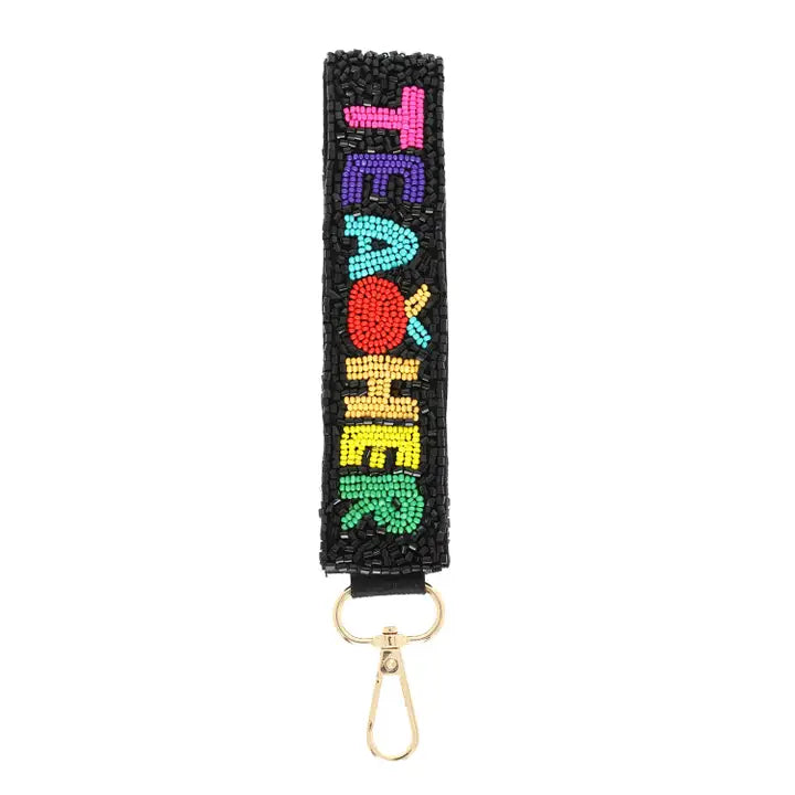 Beaded Teacher Keychain