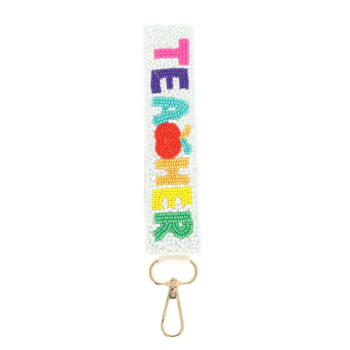 Beaded Teacher Keychain